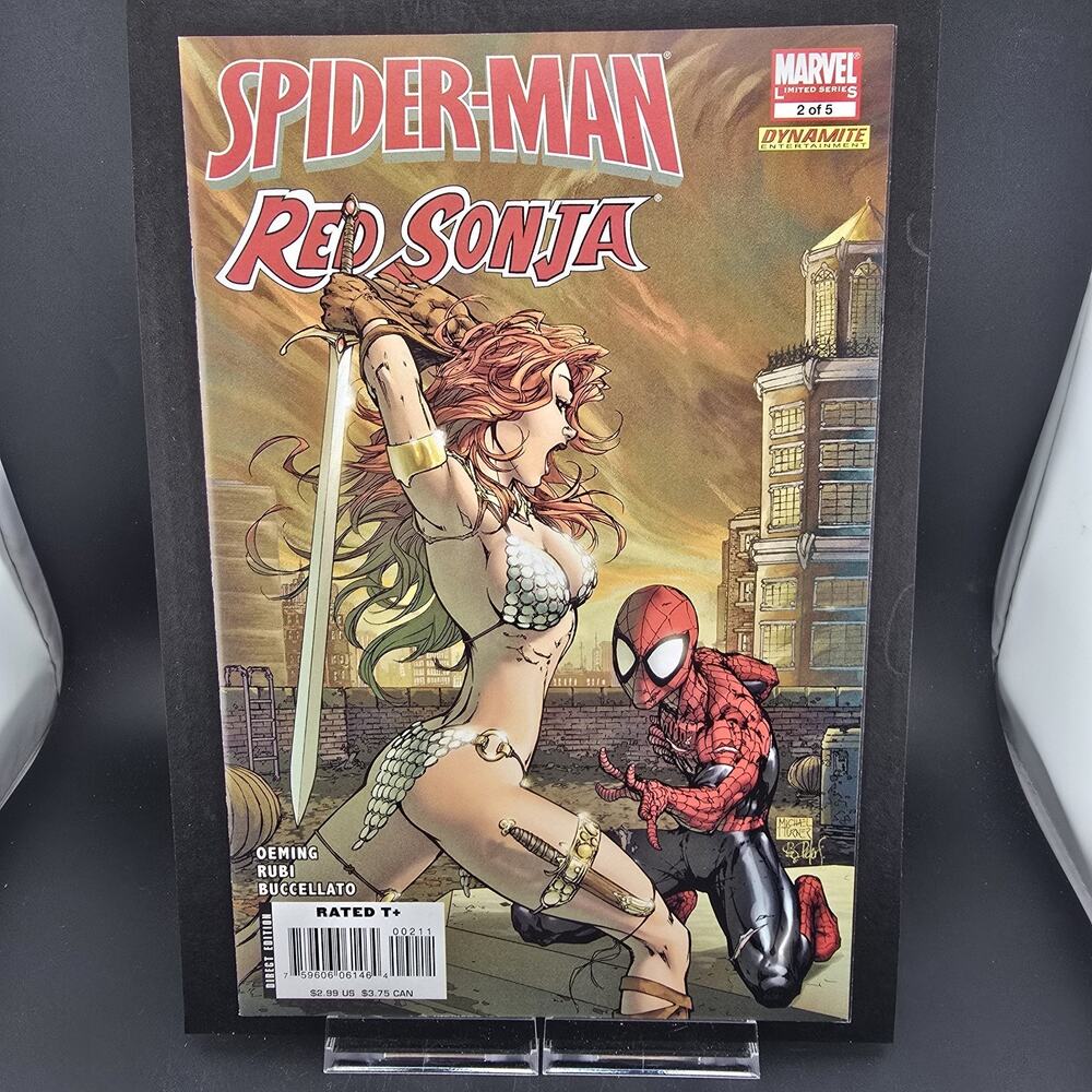 SPIDER-MAN / RED SONJA #2 (2007) • NM+ to NM/M 9.8 POTENTIAL • MICHAEL TURNER CO